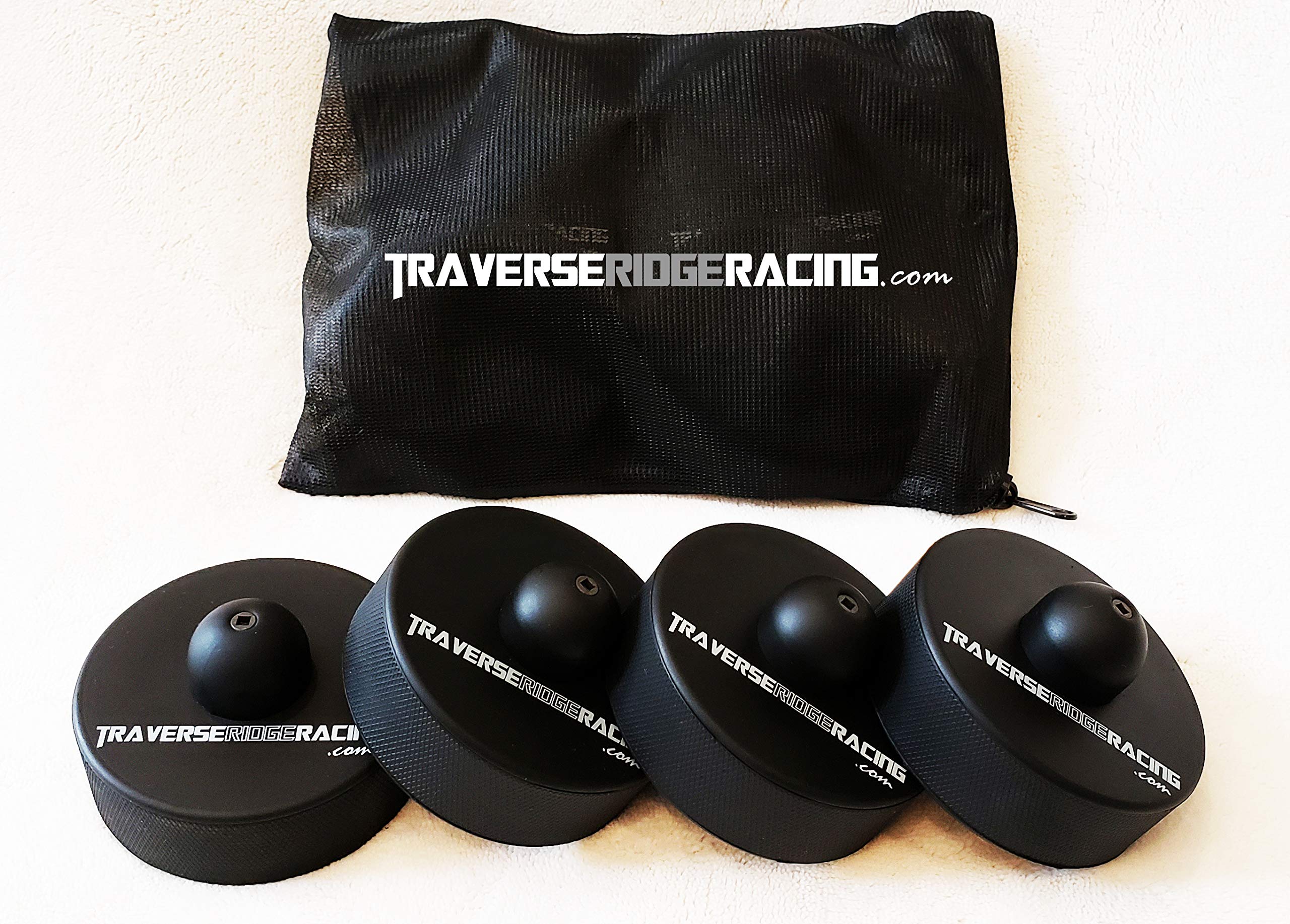 Traverse Ridge Racing Premium Tesla Jack Pad | Lift Point Adapter for Model S 3 XY | 4-Pack with Bag | Improved Design, Now Even Stronger!